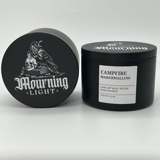 Campfire Marshmallow Candle - 100% Soy Wax - 5.5 oz - In Mourning