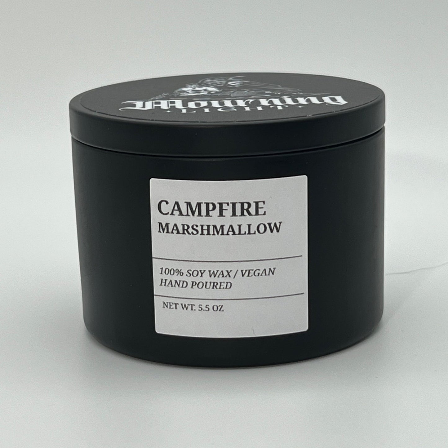 Campfire Marshmallow Candle - 100% Soy Wax - 5.5 oz - In Mourning