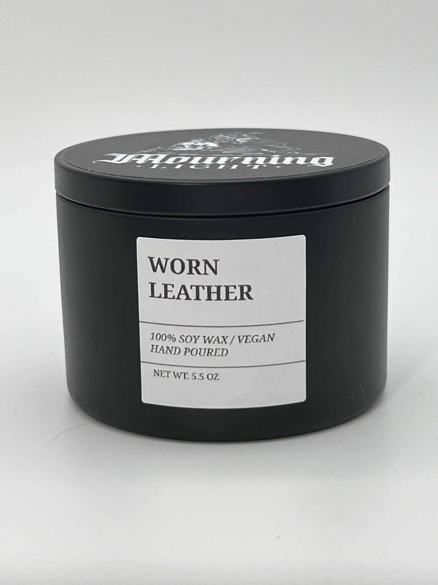 Leather Candle - Soy Wax - 5.5 oz - In Mourning