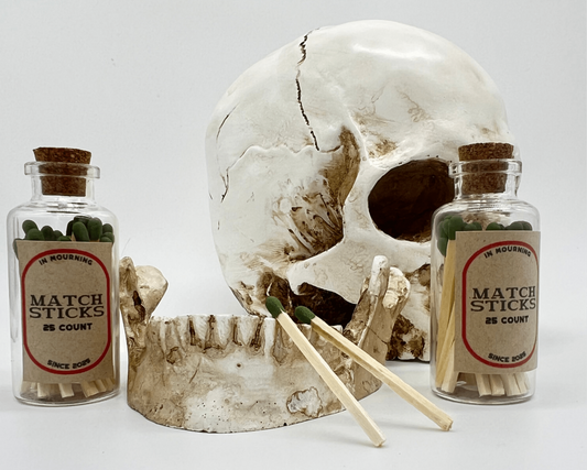 Match Sticks in Apothecary Bottle - In Mourning