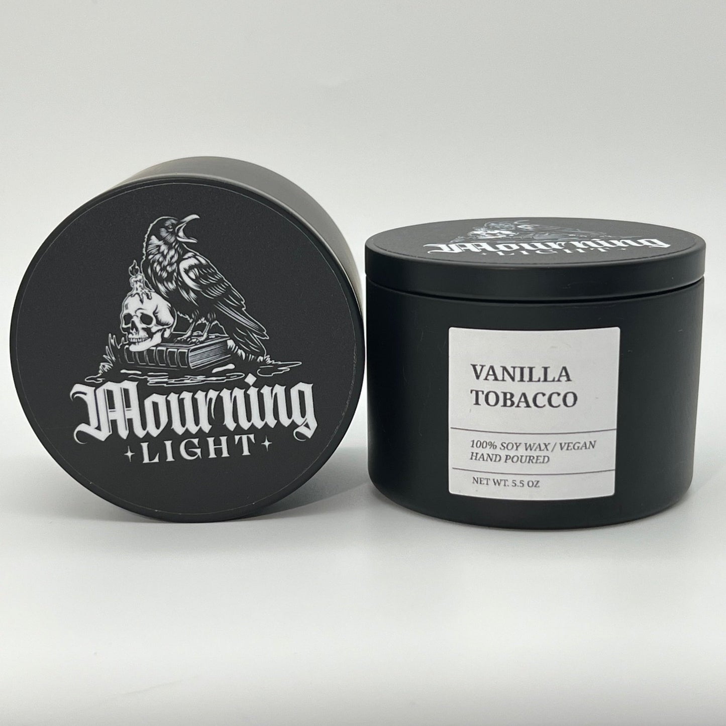 Vanilla Tobacco Candle - Soy Wax - 5.5 oz - In Mourning