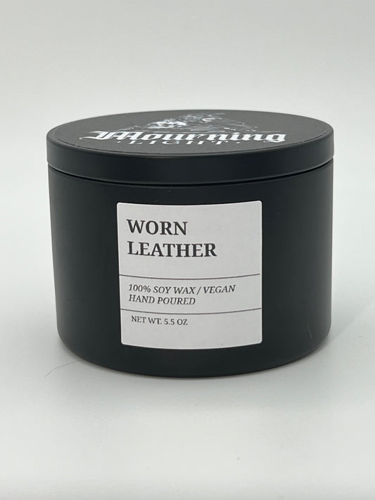 Leather Candle - Soy Wax - 5.5 oz - In Mourning